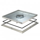 OBO 7409550 RKF2 SL2 V3 40 Nagyteherbírású Keretes Kazetta tubushoz 383x383x40mm rozsdamentes acél