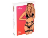 Obsessive Alessya - csipke fehérnemű szett (fekete)