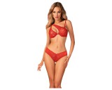 Obsessive Atenica - keresztpántos fehérnemű szett (piros)