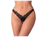 Obsessive - áttetsző, csipkés tanga (fekete)