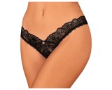 Obsessive Donna Dream - csipkés nyitott tanga (fekete)