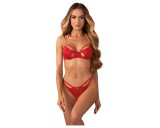 Obsessive Matildea - csipkés melltartó szett (piros)