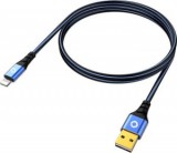 Oehlbach USB Plus LI USB 2.0 - Apple Lightning kábel 1m fekete-kék (OB 9322)