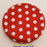 OEM 82 mm piros pöttyös lapka