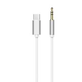 OEM Audio kábel, aux kábel, Type-C - jack 3,5mm, fehér