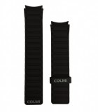 OEM Colmi okosóra szíj, szilikon, mágneses, fekete, 20mm, Magnetic Silicone Strap
