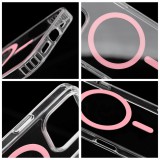 OEM Drop Glue Colorful Ring MagSafe-kompatibilis tok iPhone 13 mini - rózsaszín