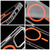 OEM Drop Glue Colorful Ring MagSafe-kompatibilis tok iPhone 13 - narancssárga