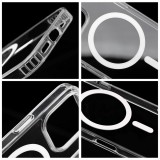 OEM Drop Glue Colorful Ring MagSafe-kompatibilis tok iPhone 15 Pro - fehér
