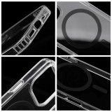 OEM Drop Glue Colorful Ring MagSafe-kompatibilis tok iPhone 15 Pro - fekete-átlátszó