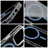 OEM Drop Glue Colorful Ring MagSafe-kompatibilis tok iPhone 15 Pro - világoskék