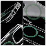 OEM Drop Glue Colorful Ring MagSafe-kompatibilis tok iPhone 16 Pro Max - sötétzöld