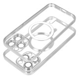 OEM Electro Mag Cover Case IPHONE 12 ezüst tok