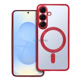 OEM ELECTRO MAG COVER MagSafe-kompatibilis tok Samsung Galaxy S25 - piros