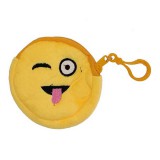 OEM Emoji plüss pénztárca kacsintós, nyelv kinyújtó