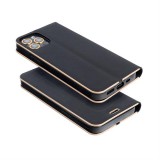 OEM Forcell Luna flipes arany Samsung Galaxy S21 fe fekete tok