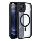 OEM Full Matte Mag Cover tok Magsafe kompatibilis iPhone 12 fekete