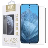 OEM Google Pixel 9 Pro XL 5G üvegfólia, tempered glass, előlapi, 10D, edzett, hajlított, fekete kerettel