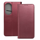 OEM Honor 200 5G könyvtok, fliptok, telefon tok, mágneszáras, bankkártyatartós, bordó, Smart Magnetic