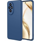 OEM Honor 200 5G szilikon tok, hátlaptok, telefon tok, velúr belsővel, matt, sötétkék, Silicon