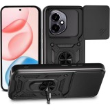 OEM Honor 400 5G hátlap tok, telefon tok, kitámasztható, mágneses, ütésálló, fekete, Defender Slide