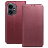 OEM Honor 400 5G könyvtok, fliptok, telefon tok, mágneszáras, bankkártyatartós, bordó, Smart Magnetic