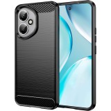 OEM Honor 400 5G szilikon tok, hátlaptok, telefon tok, karbon mintás, fekete, Simple Carbon