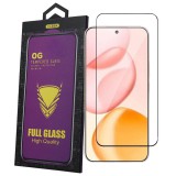 OEM Honor 400 5G üvegfólia – 9H edzett, teljes képernyős, fekete keretes, OG Premium