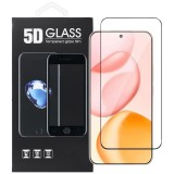 OEM Honor 400 5G üvegfólia – teljes kijelzős, 9H edzett, fekete keretes, 5D