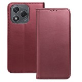 OEM Honor 400 Lite 5G könyvtok, fliptok, telefon tok, bankkártyatartós, mágneszáras, bordó, Smart Magneto