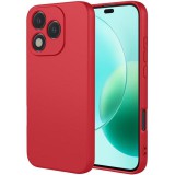 OEM Honor 400 Lite 5G szilikon tok, hátlaptok, telefon tok, velúr belsővel, matt, piros, Silicon