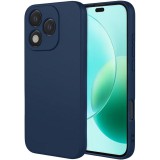 OEM Honor 400 Lite 5G szilikon tok, hátlaptok, telefon tok, velúr belsővel, matt, sötétkék, Silicon