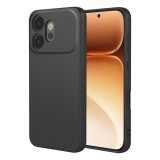 OEM Honor 600 5G szilikon tok, hátlaptok, telefon tok, velúr belsővel, matt, fekete, Silicon