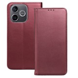 OEM Honor 600 Lite 5G könyvtok, fliptok, telefon tok, mágneszáras, bankkártyatartós, bordó, Smart Magnetic