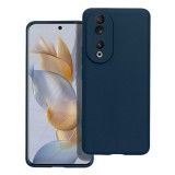 OEM Honor 90 5G szilikon tok, hátlaptok, telefon tok, velúr belsővel, matt, sötétkék, Silicon