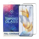 OEM Honor 90 5G üvegfólia – hajlított, teljes kijelzős, 9H edzett, fekete keretes, 5D