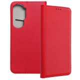 OEM Honor 90 Lite 5G könyvtok, fliptok, telefon tok, bankkártyatartós, mágneszáras, piros, Smart Case book