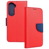 OEM Honor 90 Lite 5G könyvtok, fliptok, telefon tok, bankkártyatartós, mágneszáras, piros-sötétkék, Fancy