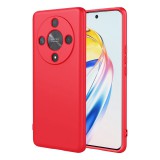 OEM Honor Magic6 Lite 5G szilikon tok, hátlaptok, telefon tok, velúr belsővel, matt, piros, Silicon