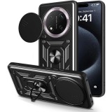 OEM Honor Magic7 Lite 5G hátlap tok, telefon tok, kitámasztható, mágneses, ütésálló, fekete, Defender Slide
