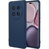 OEM Honor Magic7 Lite 5G szilikon tok, hátlaptok, telefon tok, velúr belsővel, matt, sötétkék, Silicon