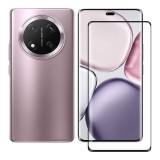 OEM Honor Magic7 Lite 5G üvegfólia, tempered glass, előlapi, 5D, edzett, hajlított, fekete kerettel