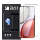 OEM Honor Magic8 Lite 5G üvegfólia – teljes kijelzős, 9H edzett, fekete keretes, 5D