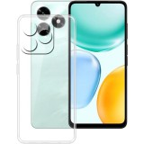OEM Honor X5c Plus szilikon tok, hátlaptok, telefon tok, vastag, átlátszó, kamera védelemmel, 2mm, Clear Case
