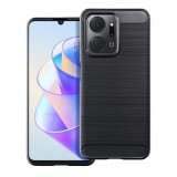 OEM Honor X7a szilikon tok, hátlaptok, telefon tok, karbon mintás, fekete, Carbon case