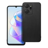OEM Honor X7a szilikon tok, hátlaptok, telefon tok, velúr belsővel, matt, fekete, Silicon