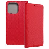 OEM Honor X8b könyvtok, fliptok, telefon tok, bankkártyatartós, mágneszáras, piros, Smart Case book