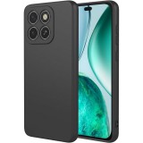 OEM Honor X8c szilikon tok, hátlaptok, telefon tok, velúr belsővel, matt, fekete, Silicon