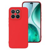 OEM Honor X8c szilikon tok, hátlaptok, telefon tok, velúr belsővel, matt, piros, Silicon