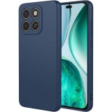 OEM Honor X8c szilikon tok, hátlaptok, telefon tok, velúr belsővel, matt, sötétkék, Silicon